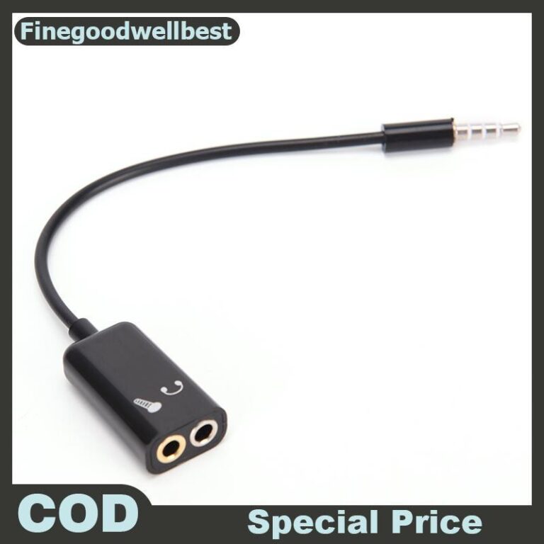 FBTH 35 มมไมค์เสียงja ไปยังไมโครโฟนหูฟัง Y Splitter Cable Converter Adaptor HOT