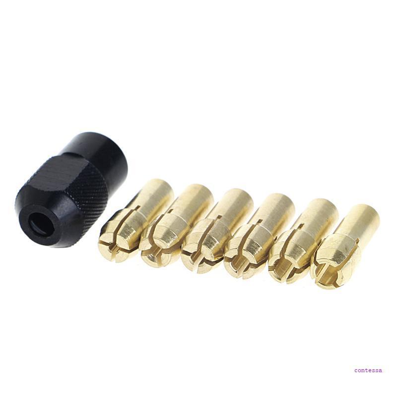 CON 7 ชิ้นทองเหลือง Collet 1 0 1 6 2 0 2 4 3 0 3 2 ตรวจสอบ M80 75 เหมาะกับเครื่องมือโรตารี่